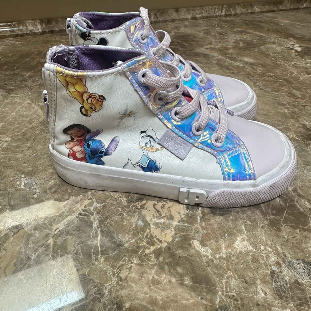 Disney 100 high top sneakers for kids size 9